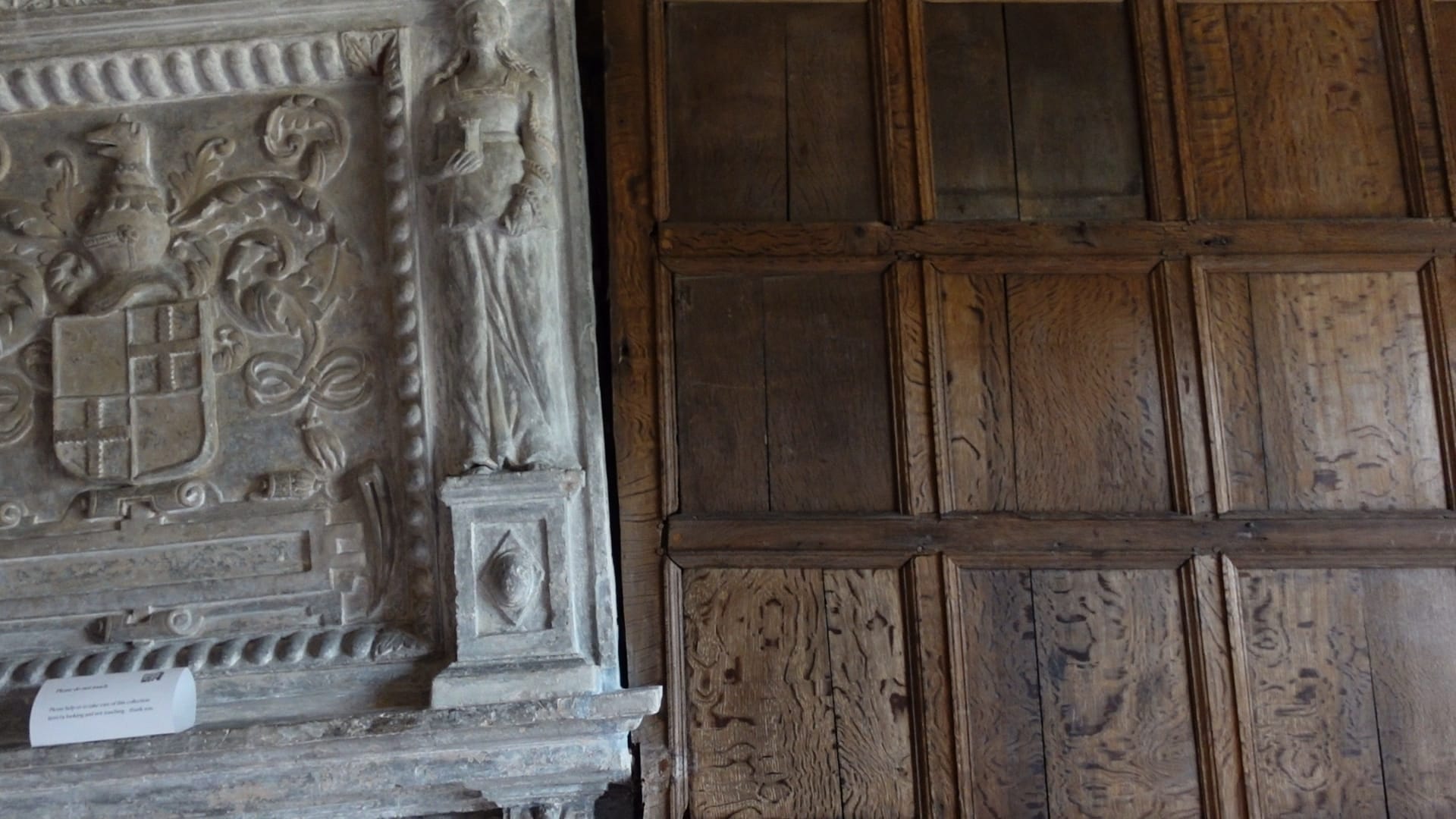 The overmantel on the left looks like it is leaning to the left. The wall in the right looks straight. In reality the overmantel is straight and the wall is leaning to the right!